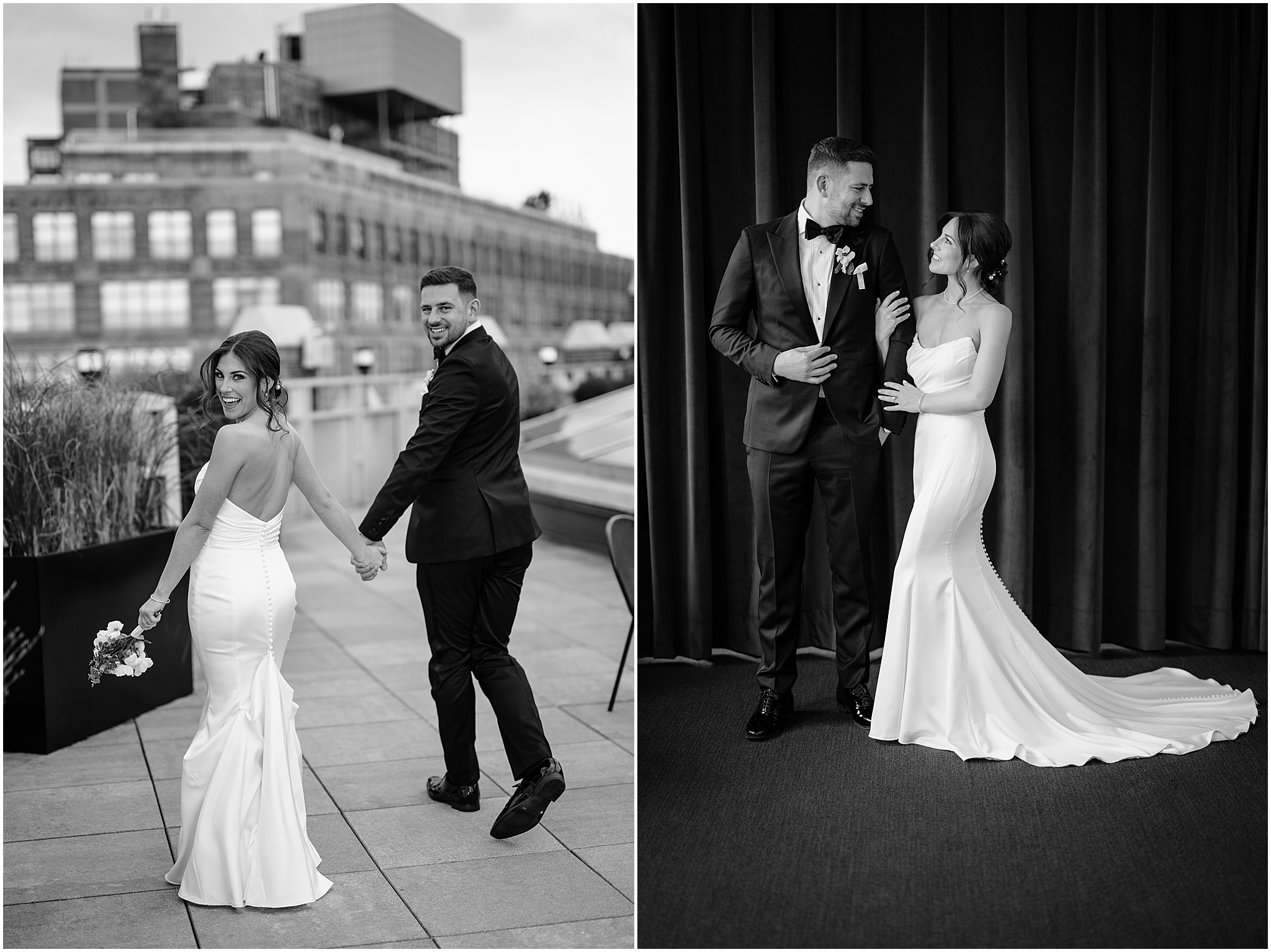 couple at their Tribeca Rooftop wedding 
