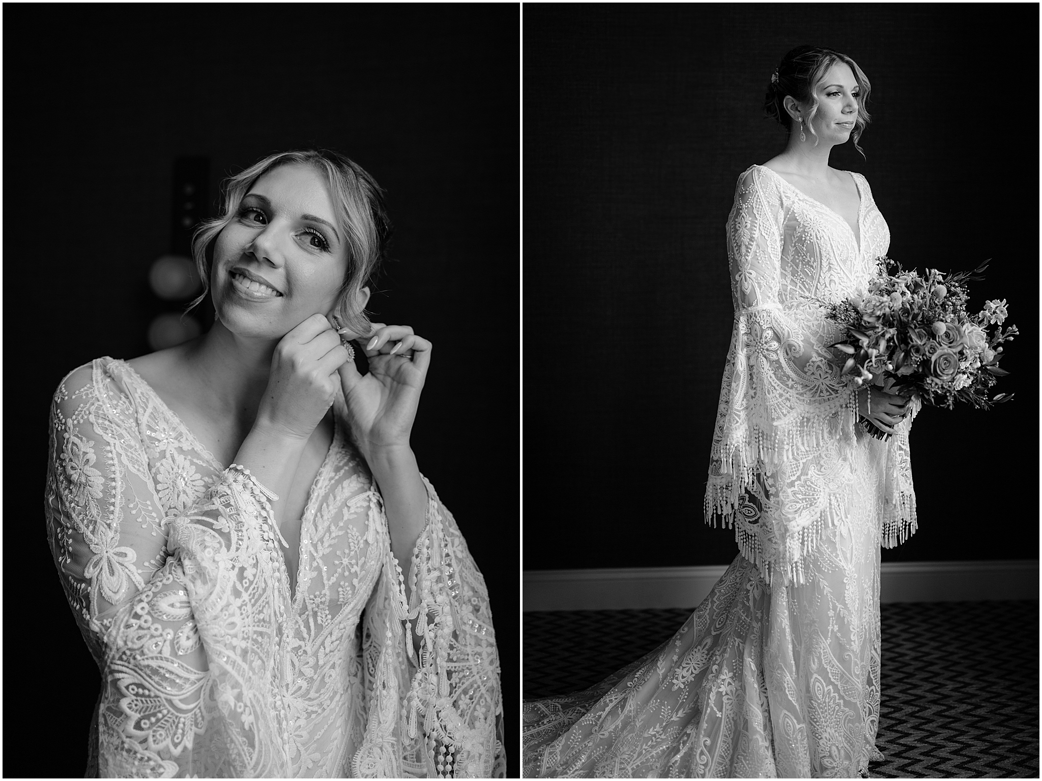 A stunning bride portrait before the Unforgettable Porta Montclair Wedding.
