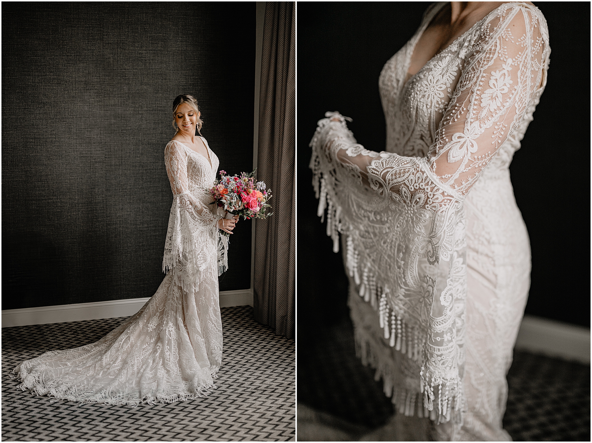 A stunning bride portrait before the Unforgettable Porta Montclair Wedding.