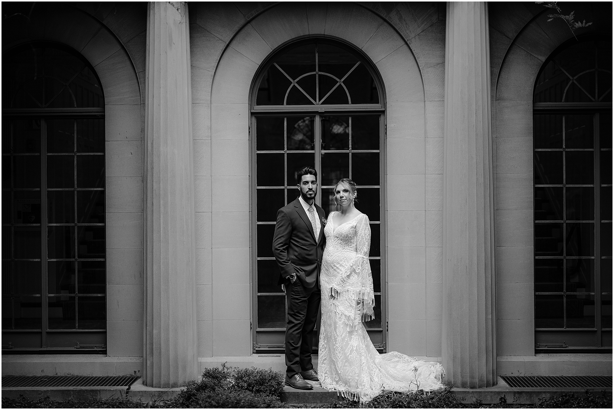 Stunning couple portraits at their Unforgettable Porta Montclair Wedding.