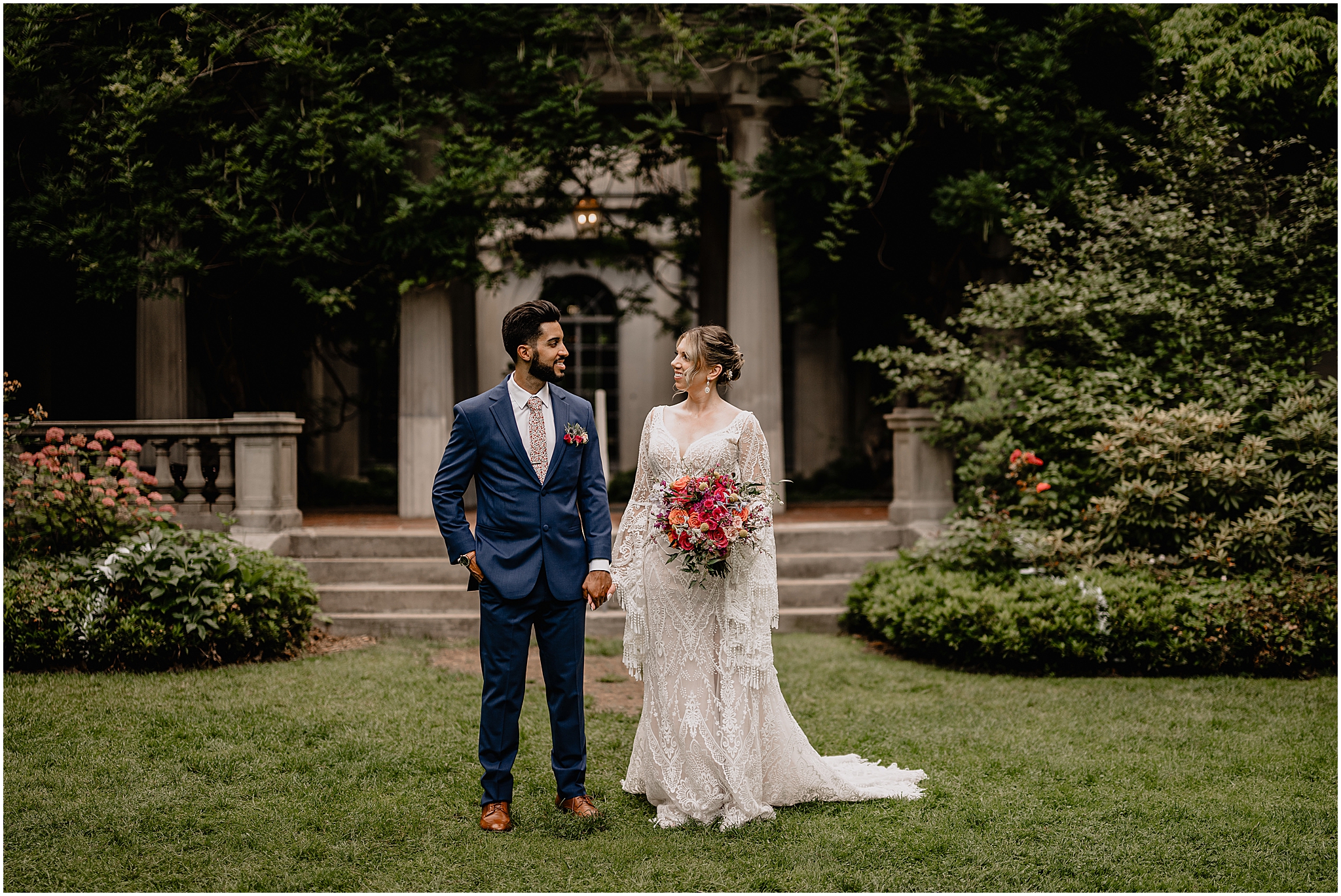 Couple portraits at their Unforgettable Porta Montclair Wedding.