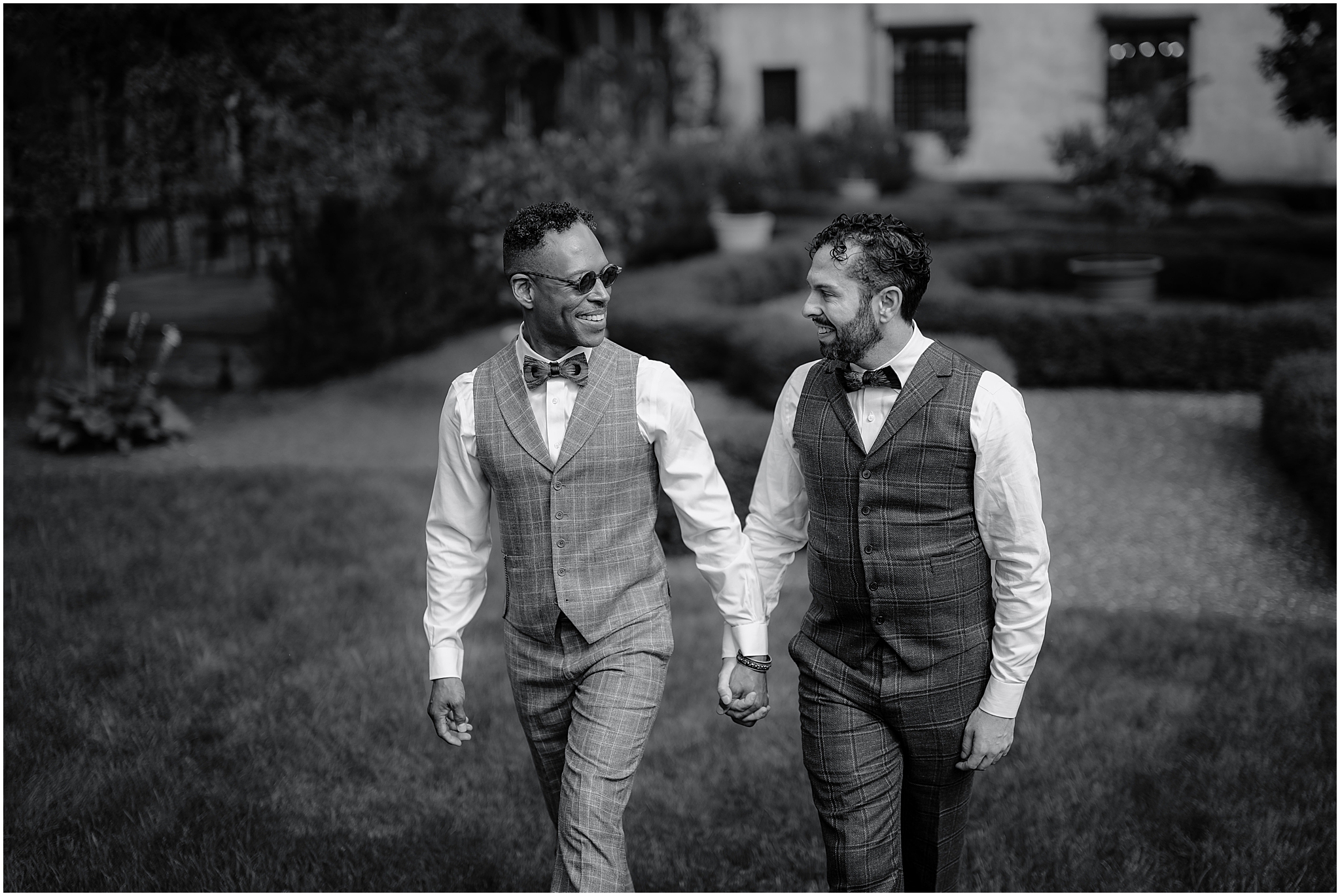 Couple at their Joyful Pleasantdale Chateau Wedding, capturing a timeless and romantic moment.