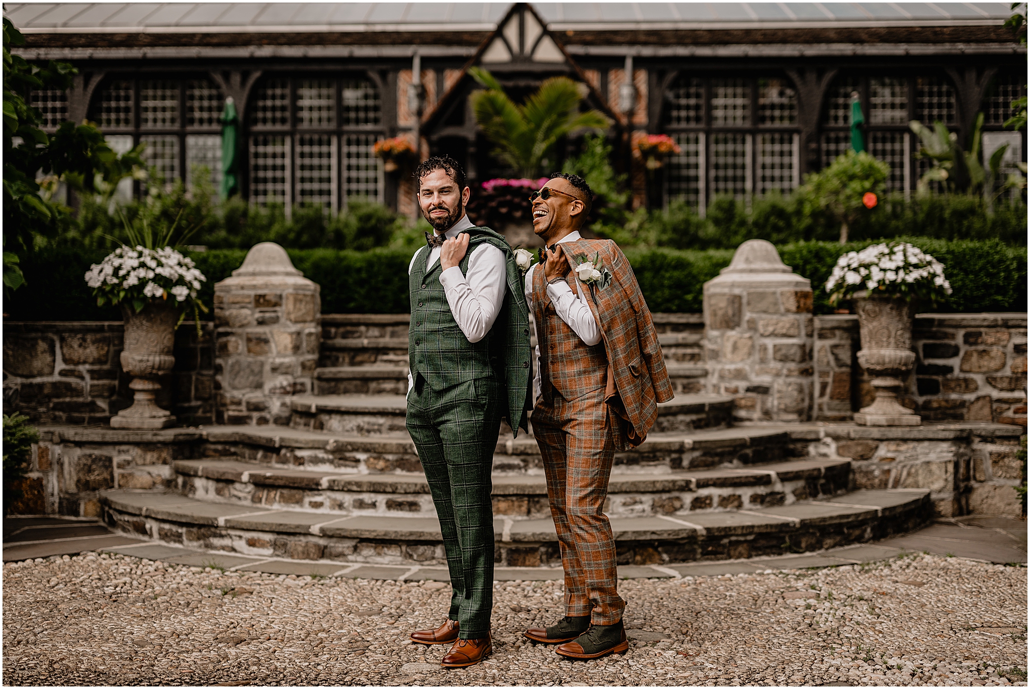 Couple at their Joyful Pleasantdale Chateau Wedding, capturing a timeless and romantic moment.