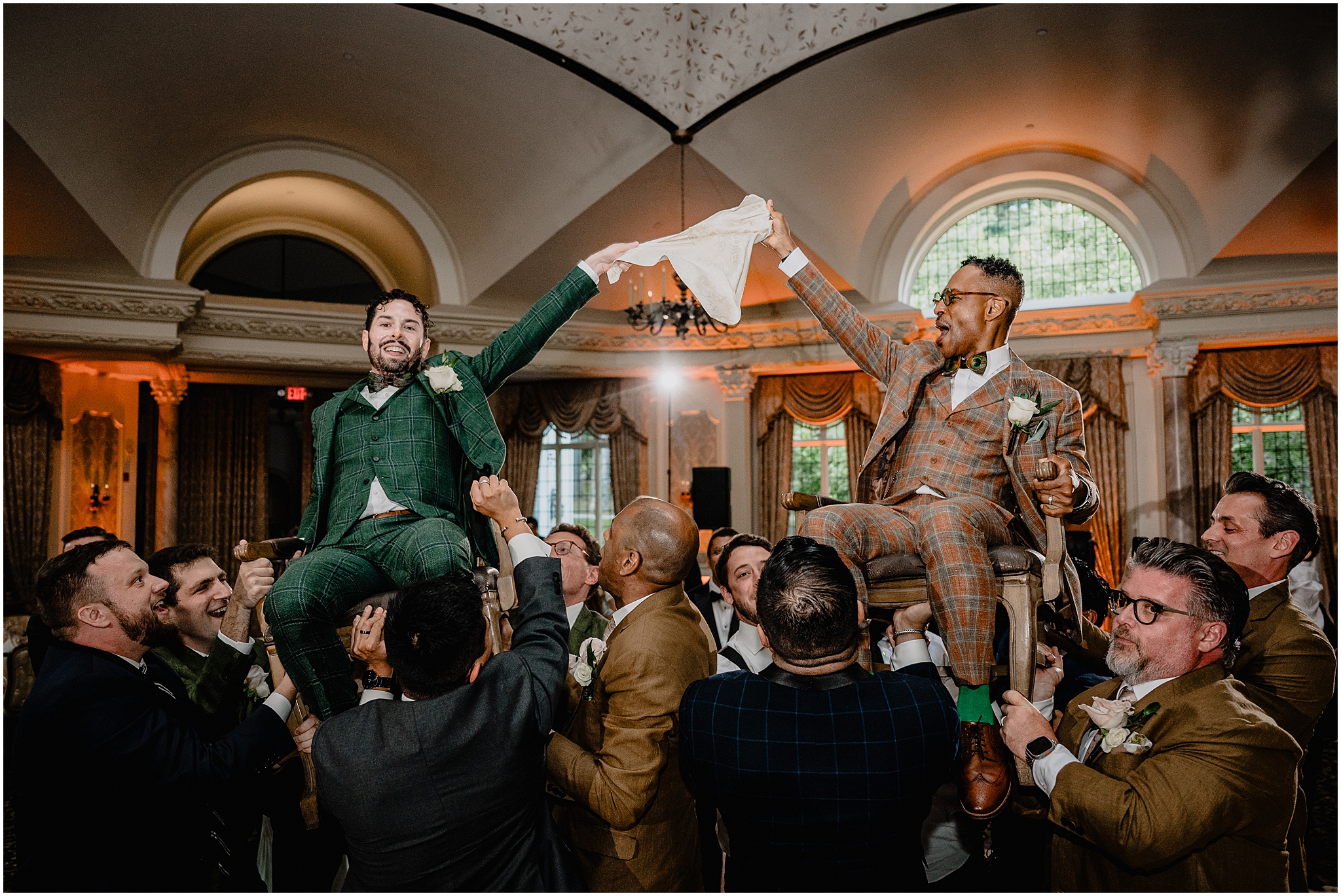 Couple at their Joyful Pleasantdale Chateau Wedding, capturing a timeless and romantic moment.