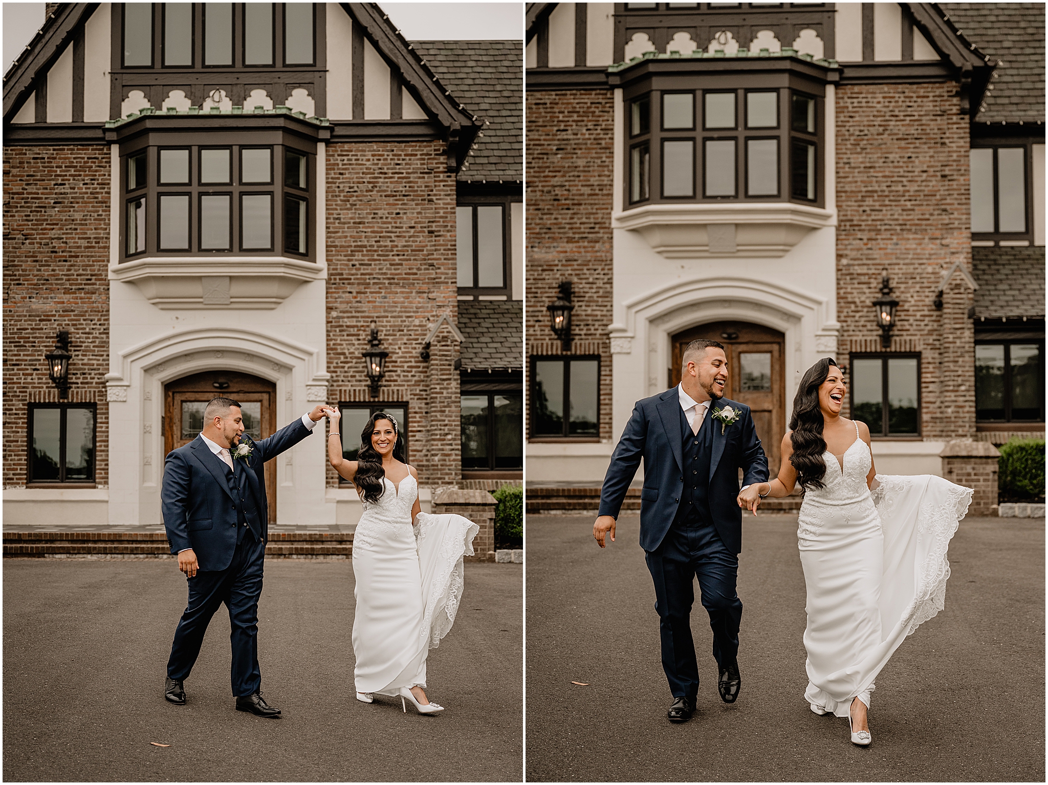 Bride and groom portrait at their Wedding at the Tilling House in Eatontown, NJ