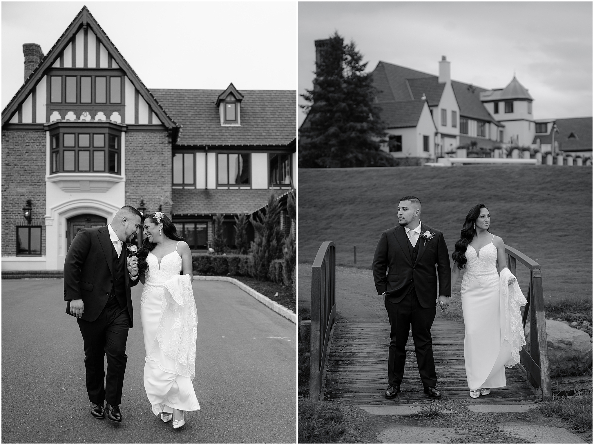 Bride and groom portrait at their Wedding at the Tilling House in Eatontown, NJ