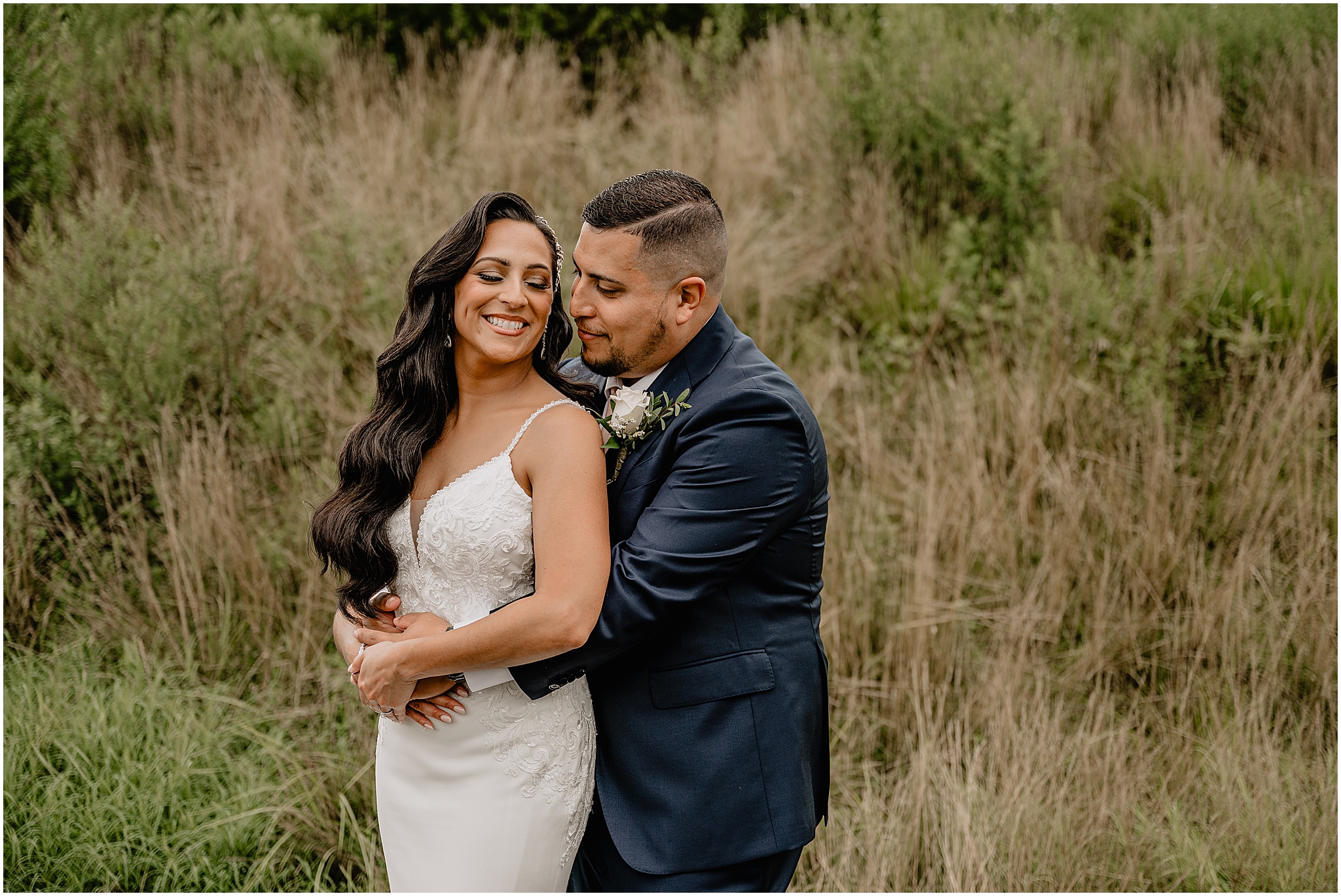 Bride and groom portrait at their Wedding at the Tilling House in Eatontown, NJ