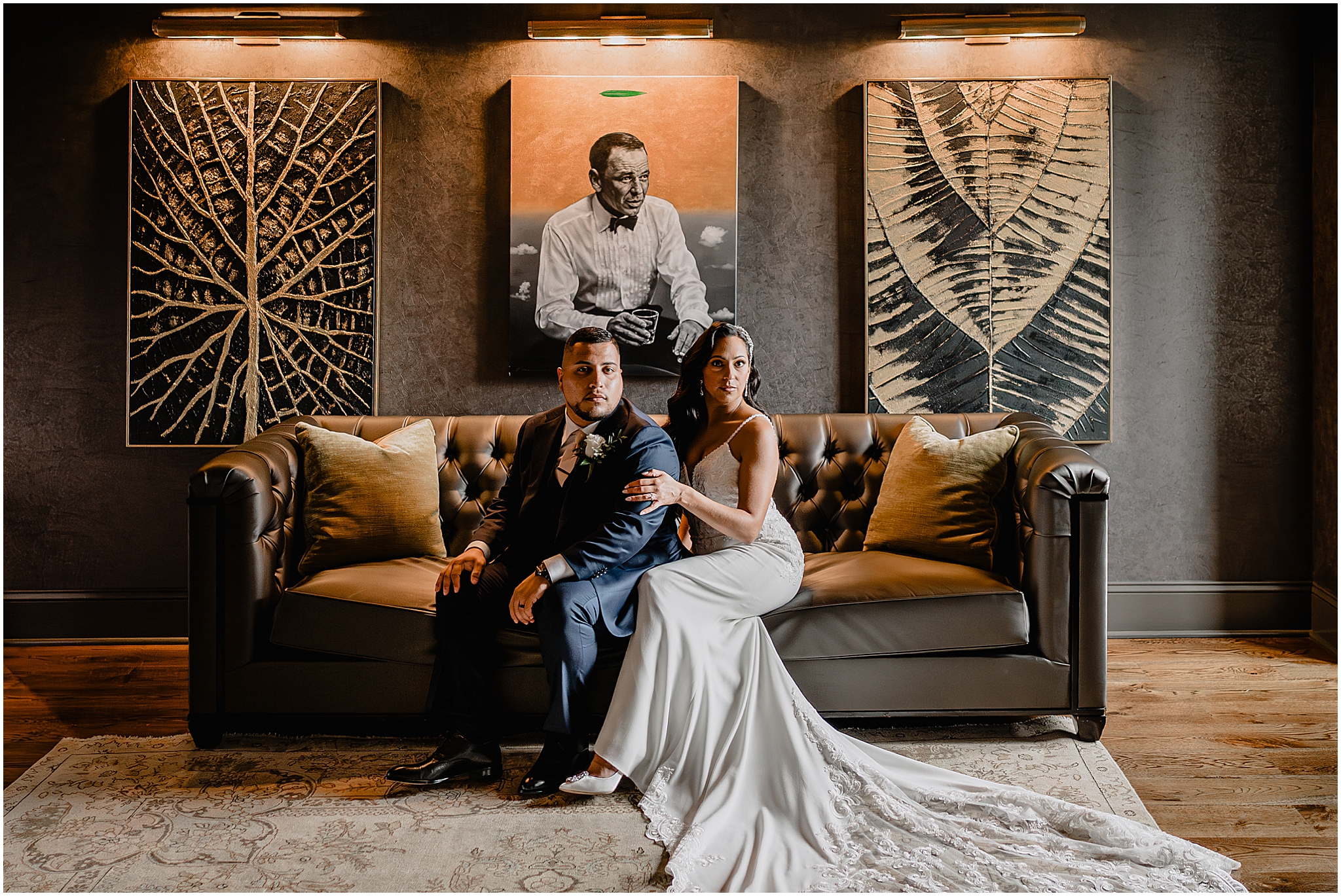 Bride and groom portrait at their Wedding at the Tilling House in Eatontown, NJ