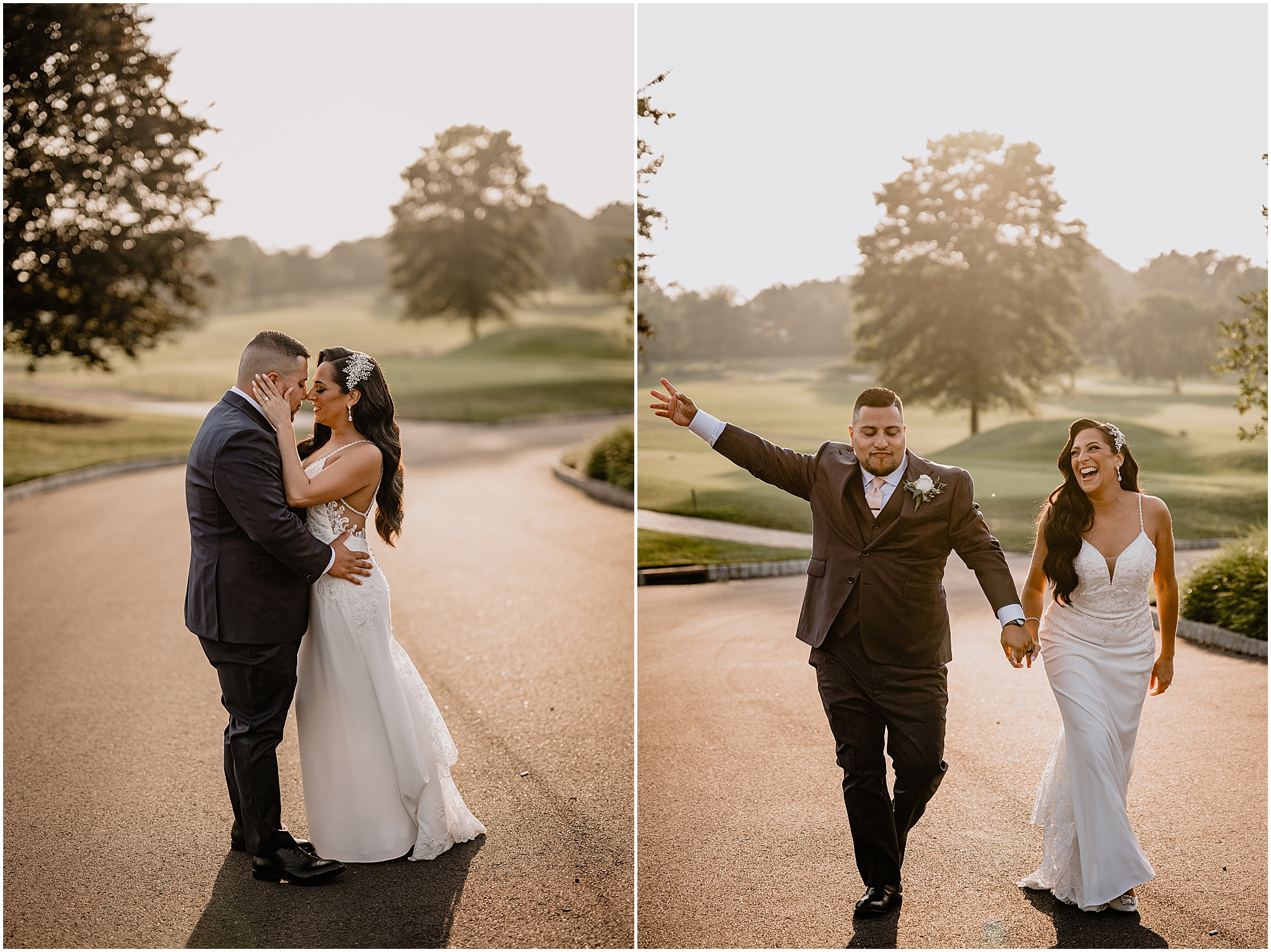 Bride and groom portrait at their Wedding at the Tilling House in Eatontown, NJ