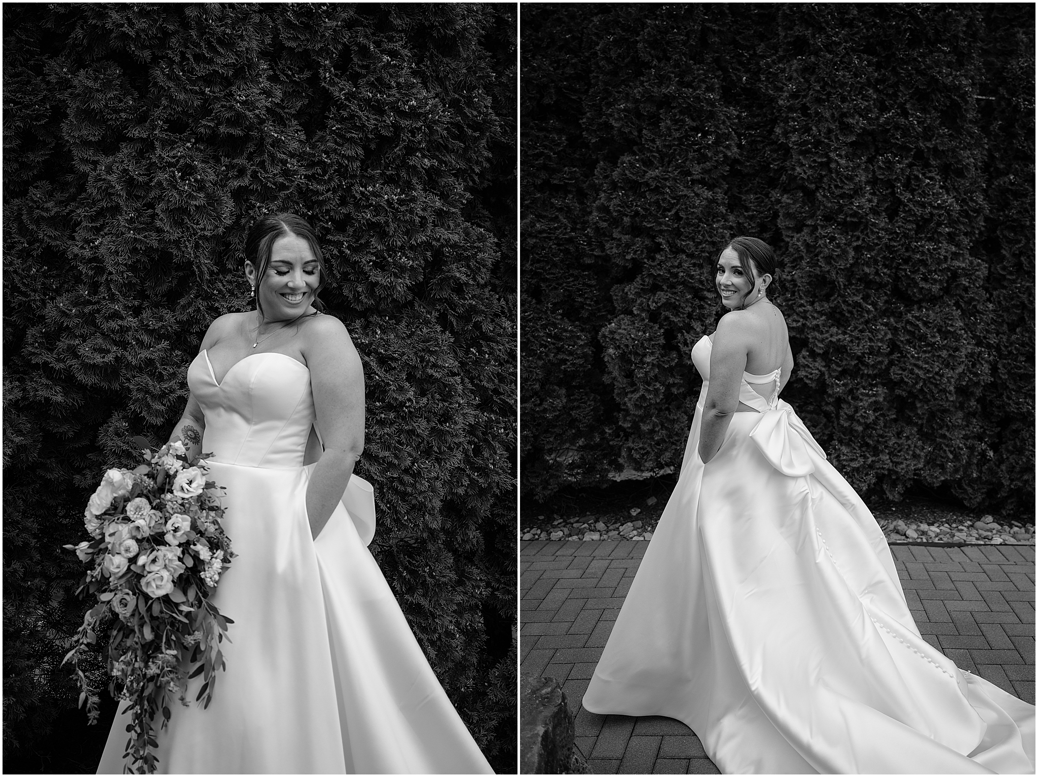 Bride’s portraits at her wedding at Rock Island Lake Club.