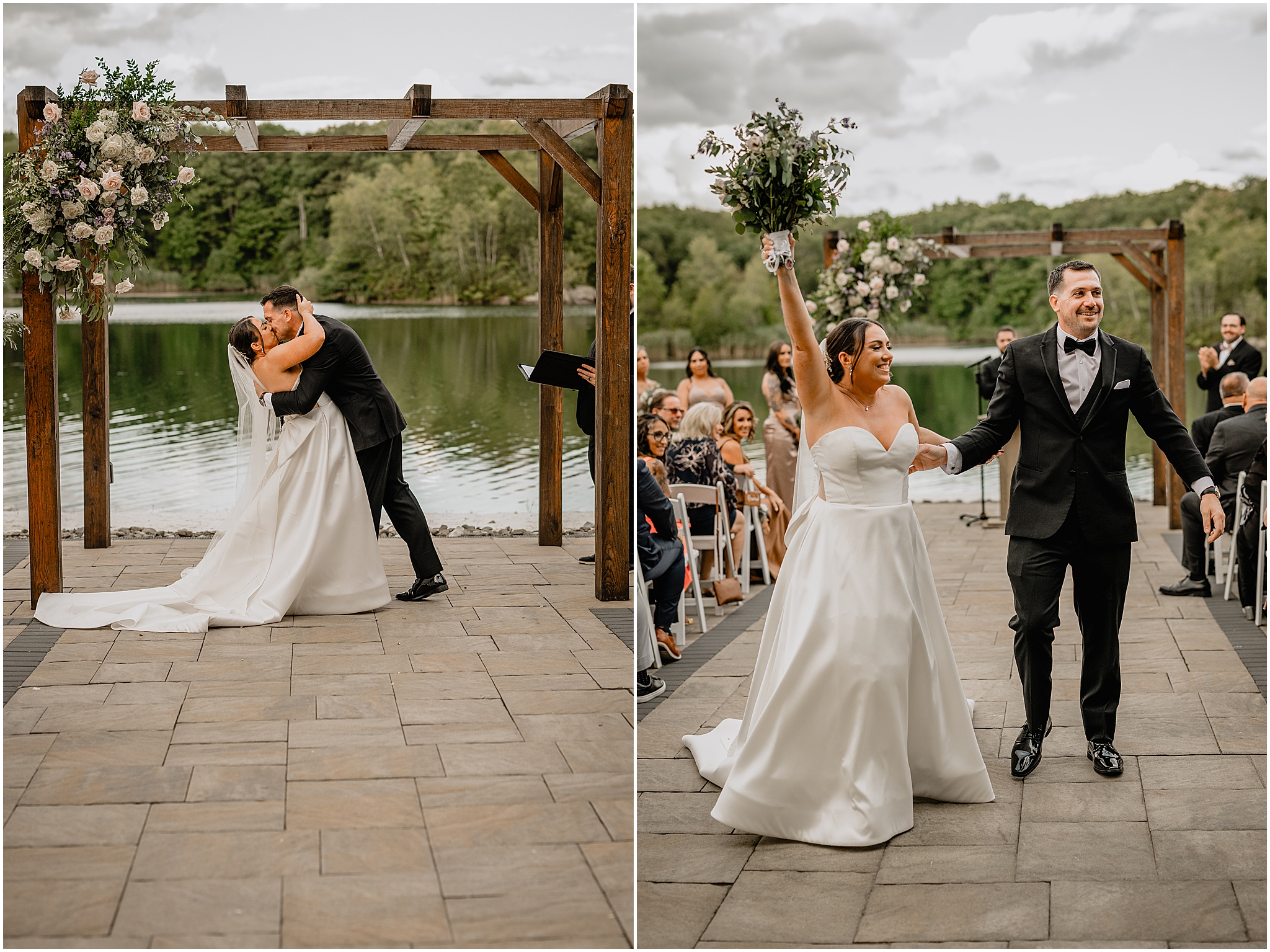 Couple at their wedding at Rock Island Lake Club.