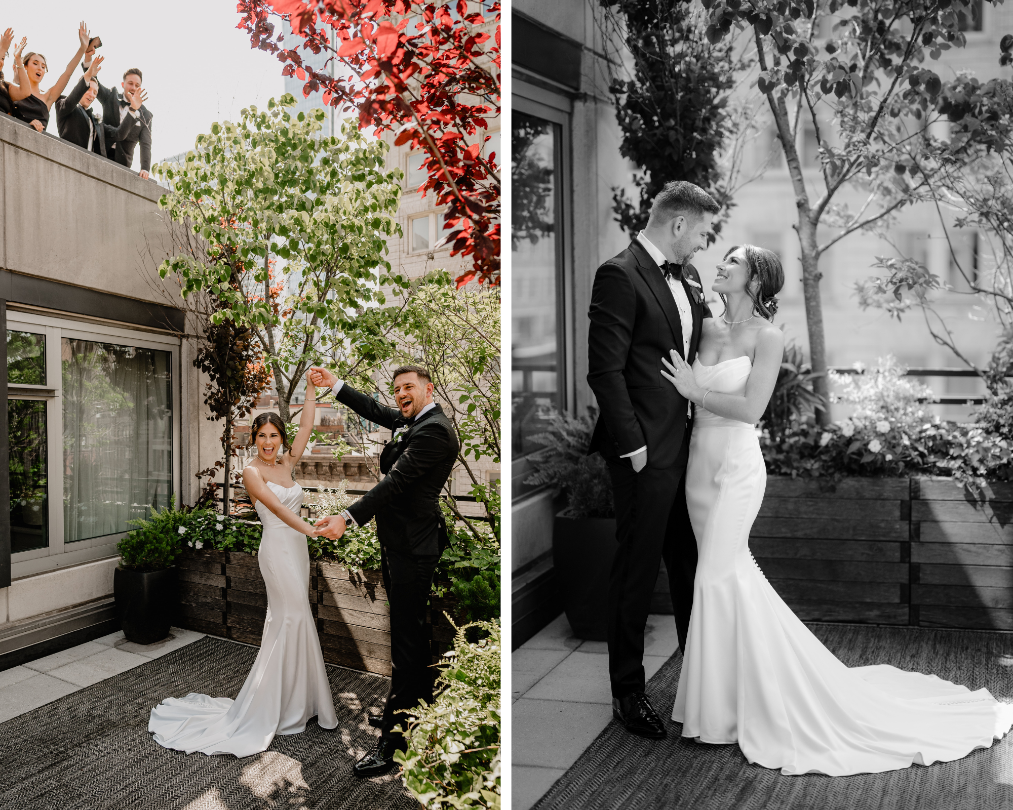 couple during weddings at Tribeca Rooftop in New York City
