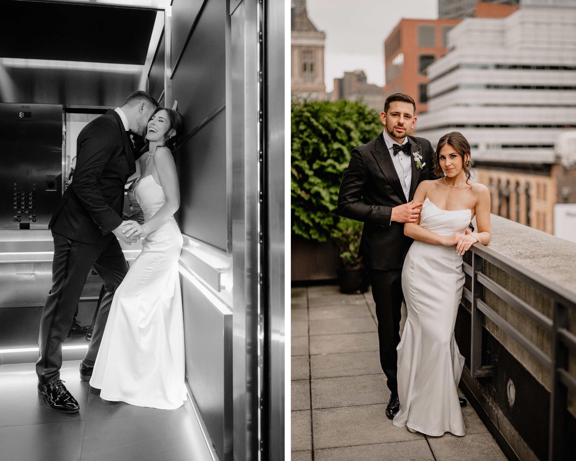 couple at weddings at Tribeca Rooftop in New York City