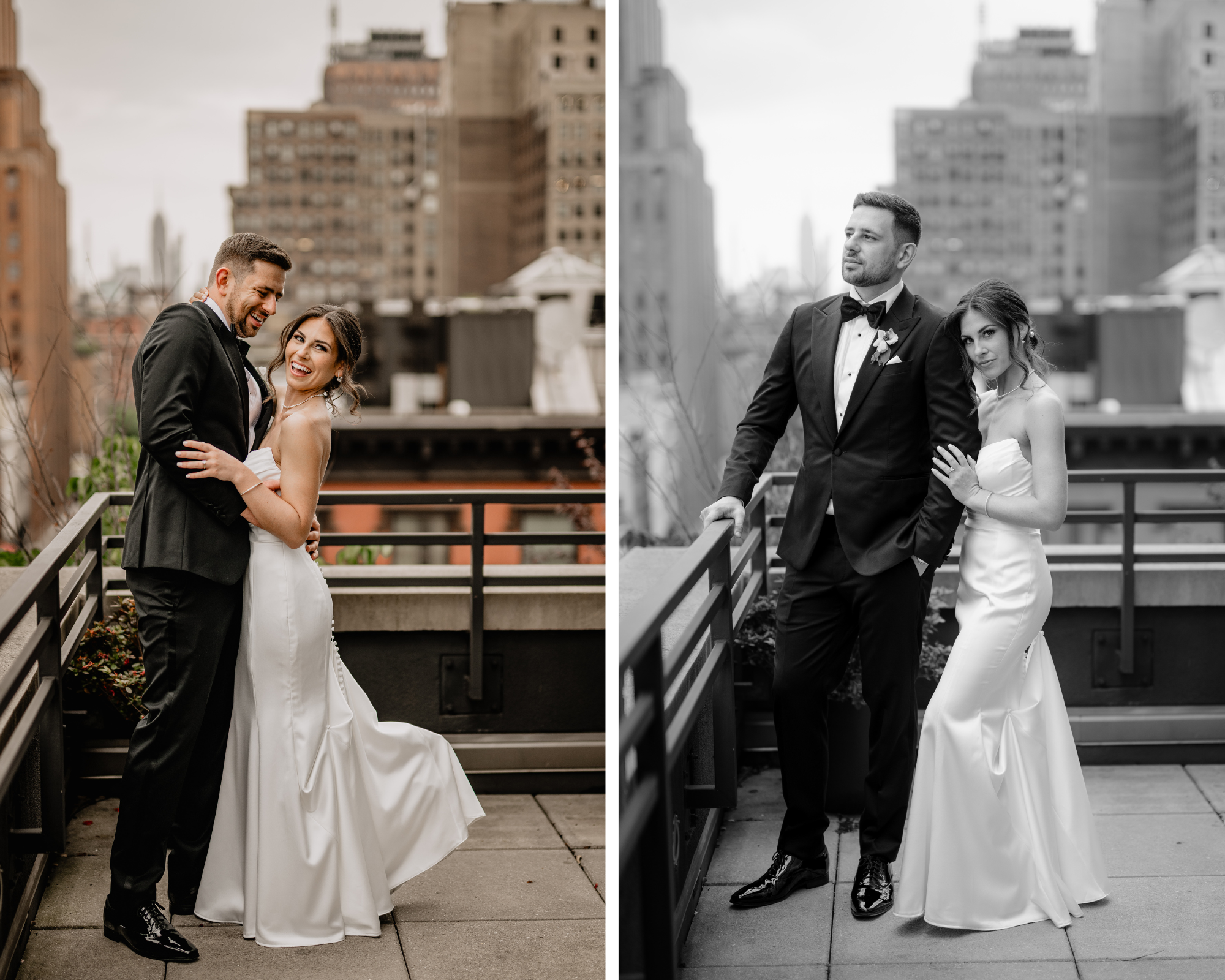 couple at weddings at Tribeca Rooftop in New York City