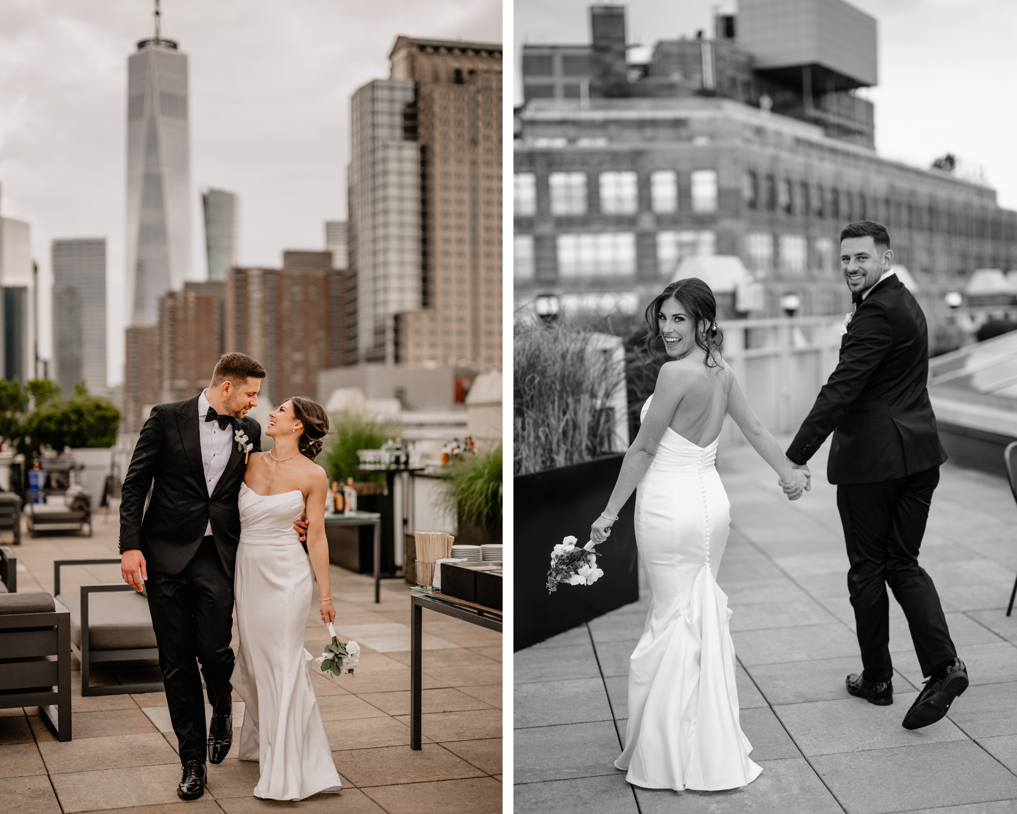couple at weddings at Tribeca Rooftop in New York City