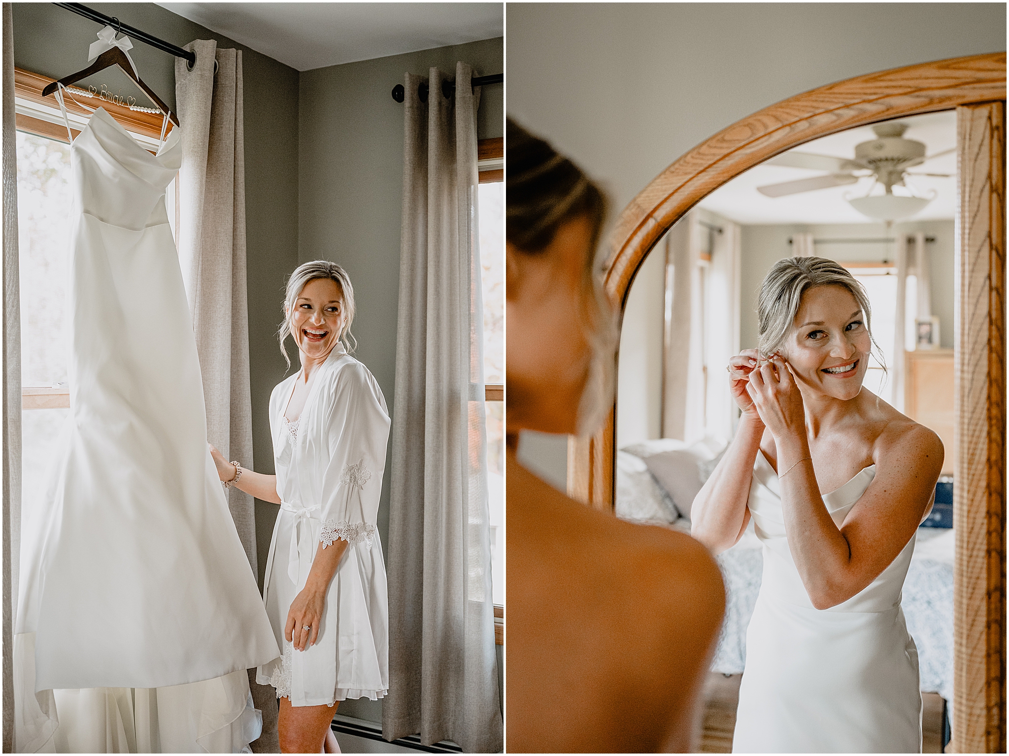 Bride getting ready before her Westmount Country Club wedding.
