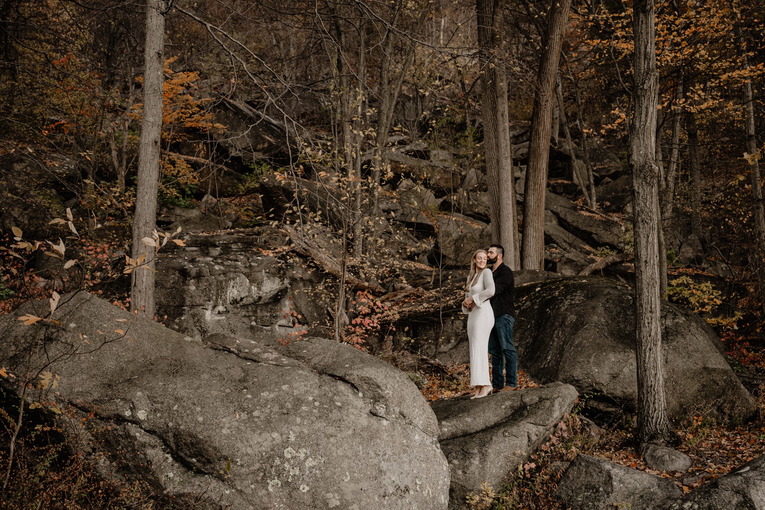 couple during their Engagement Session at Bear Mountain