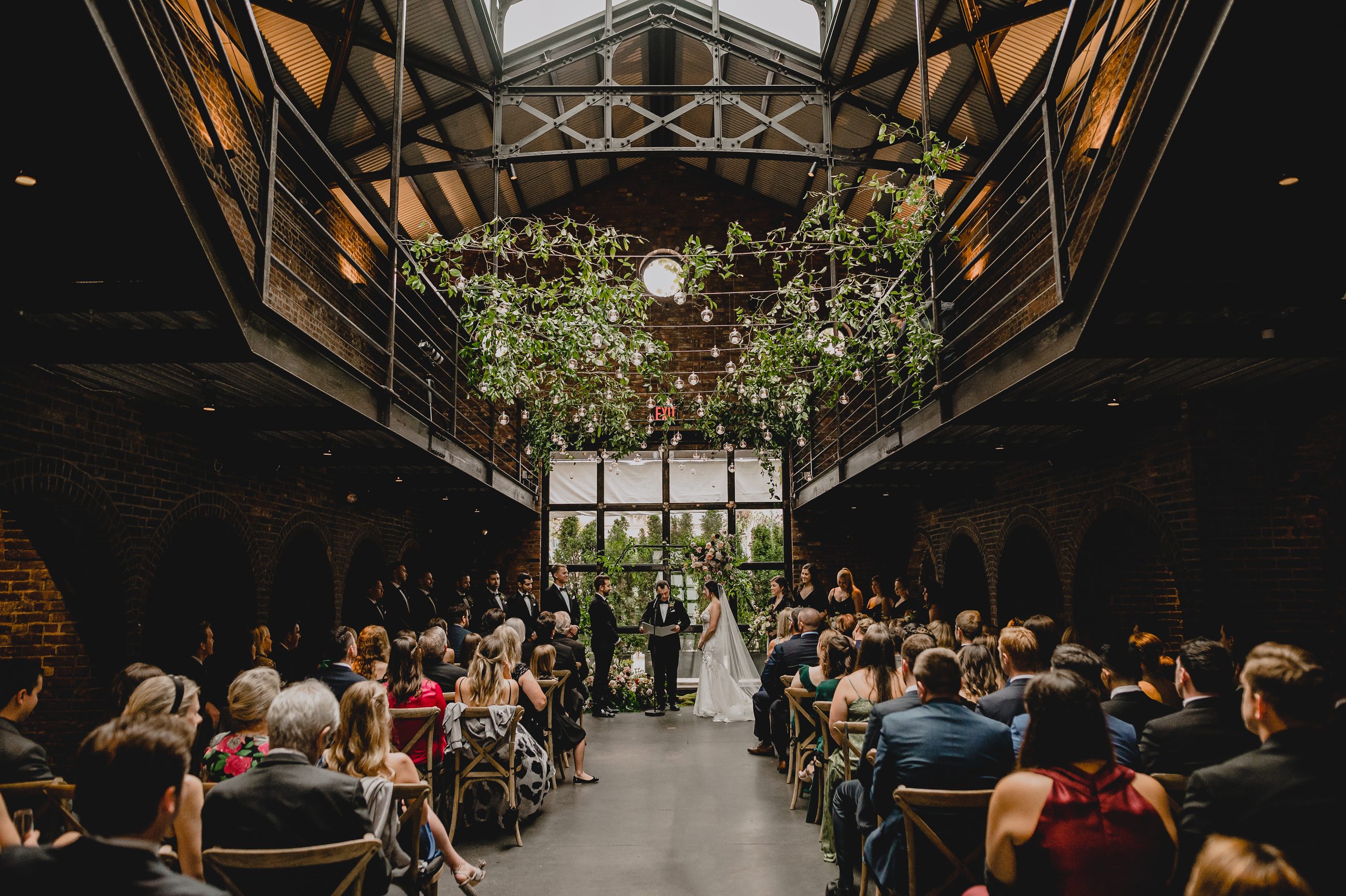 Indoor wedding ceremony if Getting Married at The Foundry.