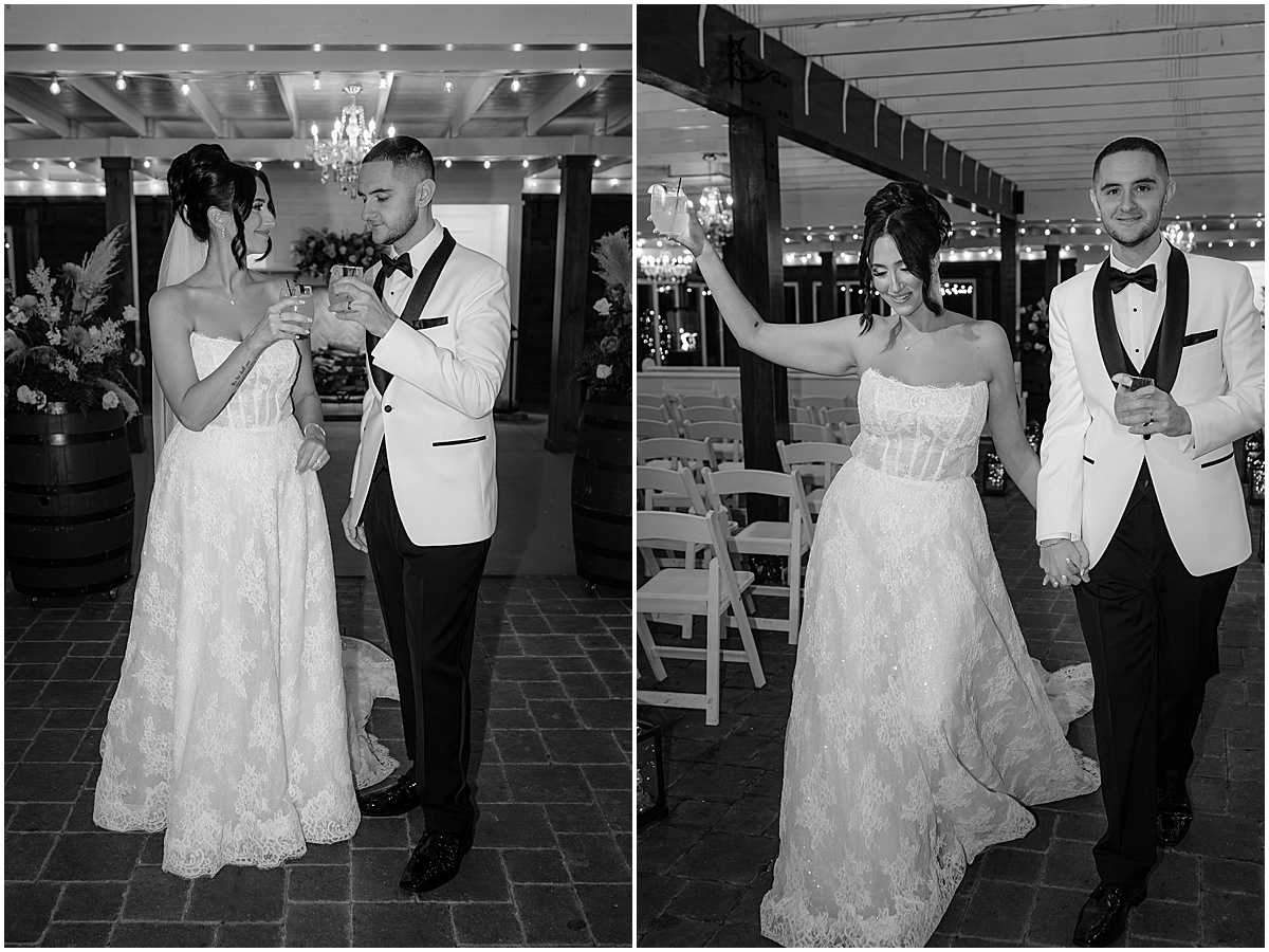 Couple during their winter Hamilton Manor wedding.