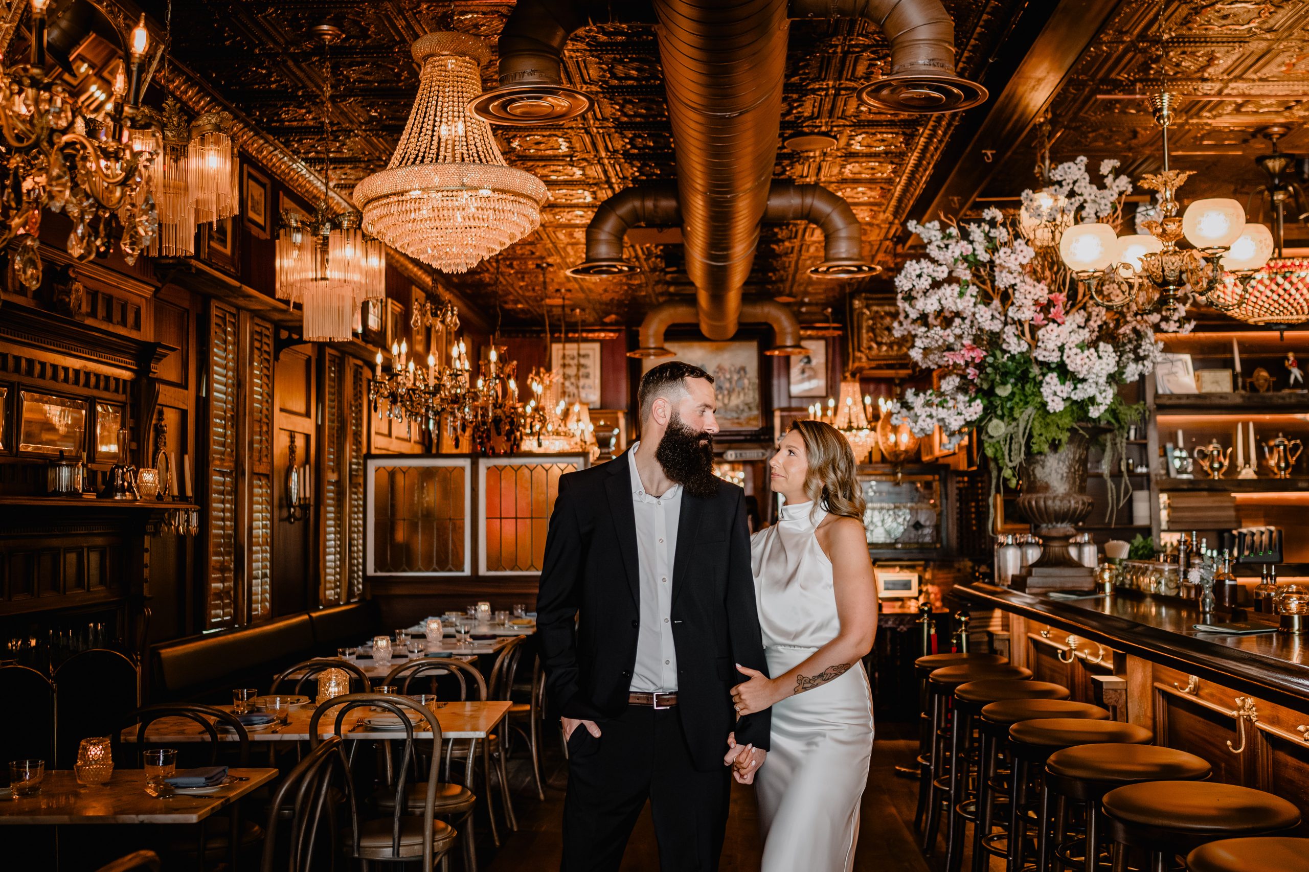 Couple at their Engagement Session at Brothers Daley Sea Bright