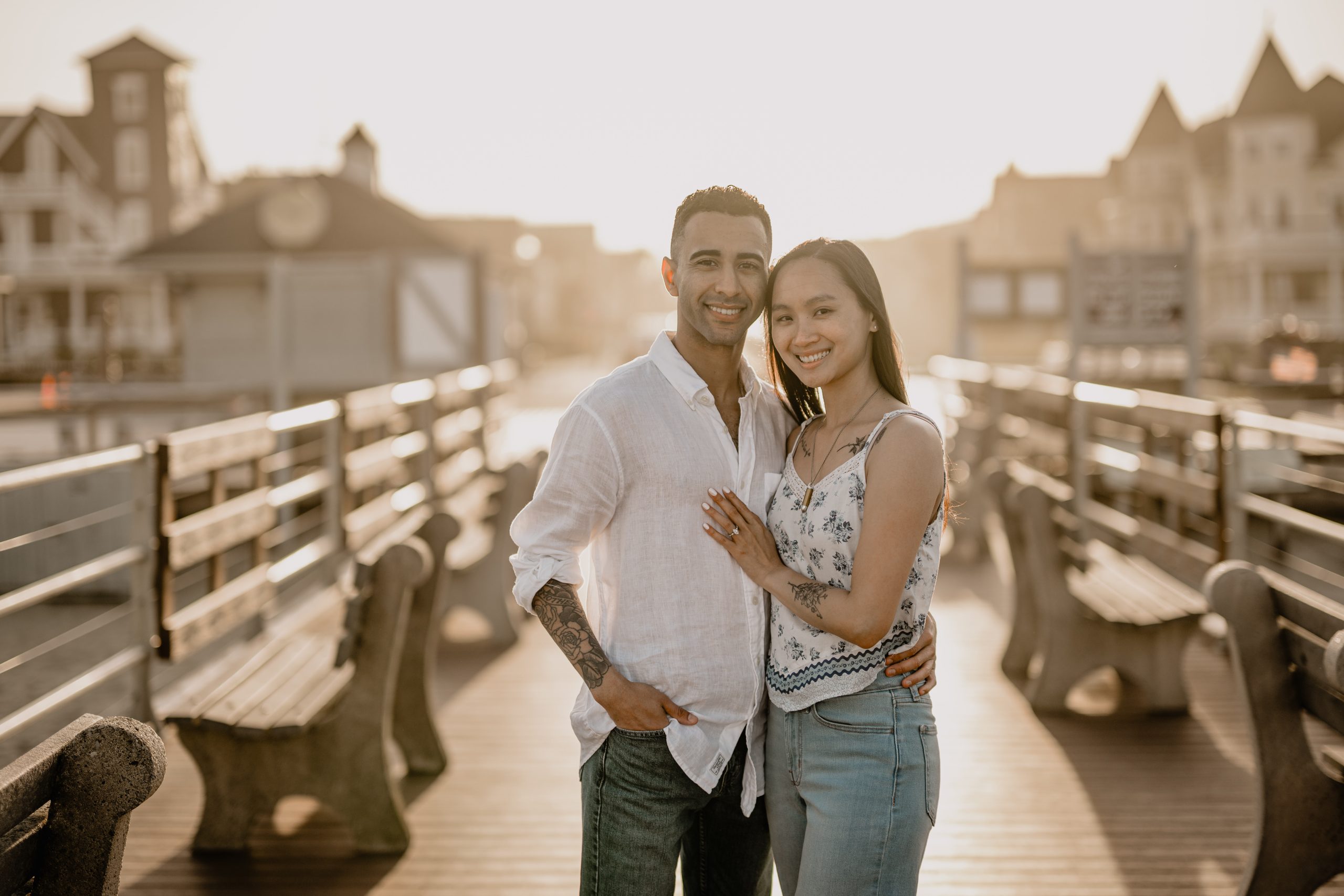Couple during their Engagement Session in Ocean Grove